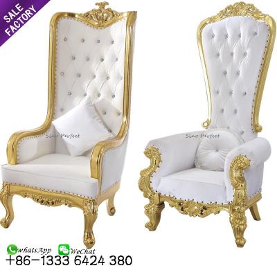 China Modern Wholesale Event Wedding Banquet Bride Furniture High Back Chairs For Hire for sale