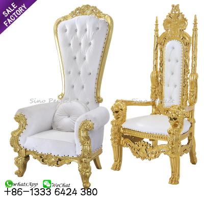 China Modern Cheap Back Pedicure Furniture Gold High Queen Queen King Throne Royal Chair For Wedding for sale