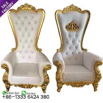 China Modern Luxury Royal Wedding Throne Chairs For Bride And Groom for sale