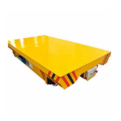 China Building Material Stores 20 Ton Materials Transfer Battery Trolley For Factory Low Voltage Rail Powered Electric Flat Car for sale