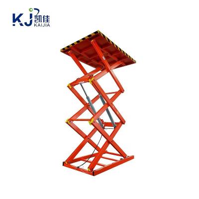 China Machinery Repair Shops 4 m Lifting height Adjustable portable mini small hydraulic scissor lifter platforms electric 1ton scissor lift trolley for sale