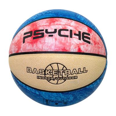 China Standard Size 7 Outdoor Light Durable PU Leather Small Size Full Color Draw Up Street Basketball Ball Officials for sale