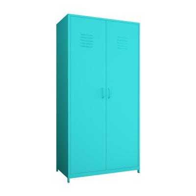 China Morden Used Detachable Metal Locker 2 Door Metal Cabinets Employee Cabinet Steel Locker for sale