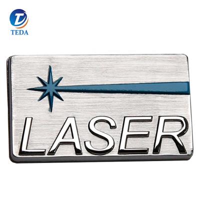 China Waterproof high quality cheap custom brand engraved aluminum metal crafts sticker nameplate for sale