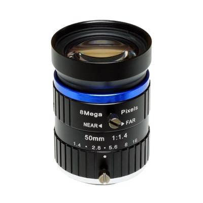 China High Quality Metal + Glass Computer Vision Lens 50mm CCTV Lens 4K F1.4 Optical Glass Lens for sale