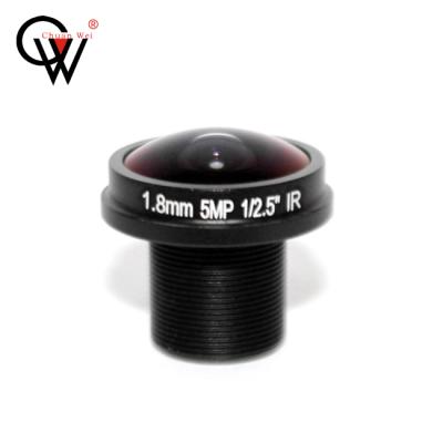 China Metal + Optical Glass CW 1.8mm Fisheye Lens For Day And Night 1/2.5