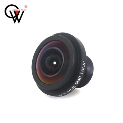 China Metal + Optical Glass Lens 1.8mm 1.7mm 1.44mm 1.56mm 2.1mm CW Fisheye 1.39mm 360 Degree 1/2.5