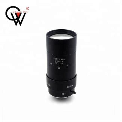 China Metal + Optical Glass New 5-100mm CW CS F1.8 Lens Varifocal Zoom Manual Iris Zoom For Security CCTV Camera for sale