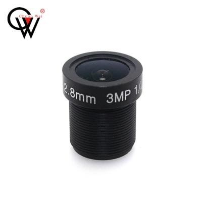 China High Quality Metal + Optical Glass Wide Angle Lens 2.8mm 3MP M12 Mount CCTV Lens for sale