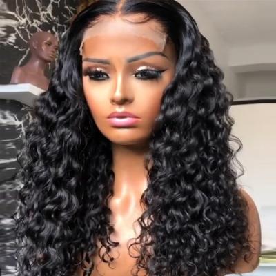 China Brazilian Full End JP Water Wave Wig Seller, Hd Transparent Swiss Lace Front, Full Lace Glueless Hair Wig for sale