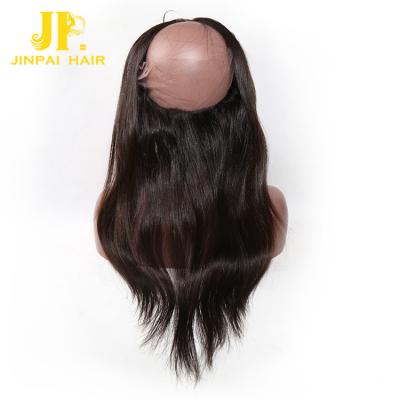 China JP Silky Straight Wave Transparent 360 Lace Frontal Hair Closures Headbands, Wholesale Silky Straight Wave Base 360 ​​Lace Front Brazilian Virgin Hair Closure for sale