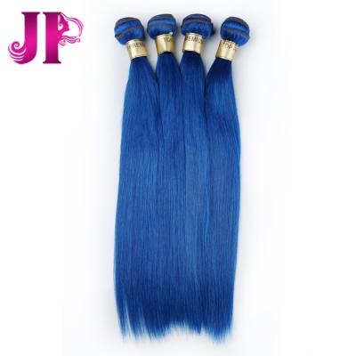 China JP Straight Hair Hair Weave Blue Color 3.5oz Cut From A 16 Year Old Girl Durable for sale