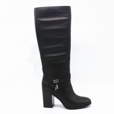 China Waterproof Stretch Cow Leather High Heel High Quality Long Shaft Winter Women Boots for sale