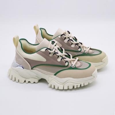 China Fashion Working Style Ladies Lightweight Custom Leather Sneaker Women Shoes Genuine for sale