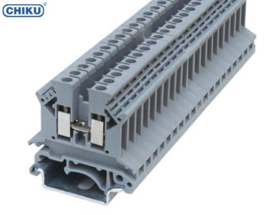 China PA66 UK 1.5mm2 DIN Rail Screw Terminal Block U/L CE RoHS Approved for sale