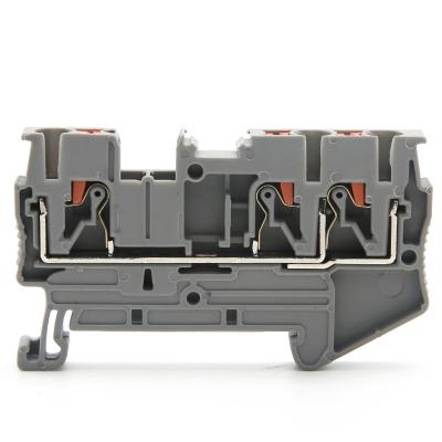 China PA RPV2.5-TWIN Top Contact Flattening Technology Multi-connection Spring Cage Din Rail Terminal Block 2.5mm2 for sale