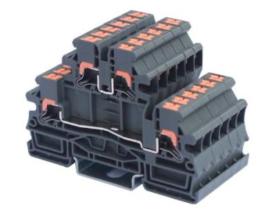 China PA RPITT2.5 Gray Level 2.5mm Embedding Double Tech Din Rail Terminal Block for sale