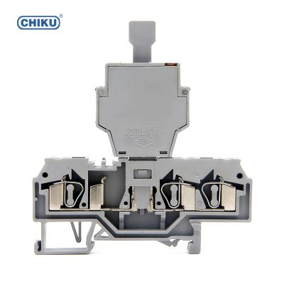 China Power Distribution Box and Din Rail Etc Spring Cage Fuse Terminal Block 4MM2 AWG12 CHIKU RST4-HESI for sale