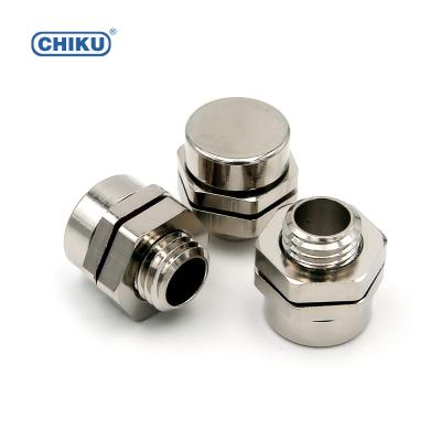 China M12*1.5 general metal waterproof breather screw vent brass protective plug, nickel-plated brass conduit for sale