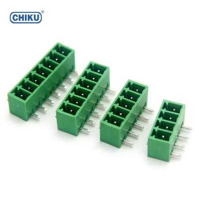 China 2-10P Electrical Pitch Power Distribution Box PCB Plug In Terminal Block And Screw Pluggable Female Etc. 3.81mm for sale