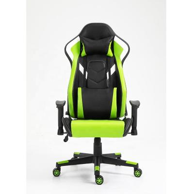 China Other Popular Slovenia 2.0 PU 360 Degree OEM Gaming Chair Green Computer Chair Computer Sponge Cushion Racing Casters for sale