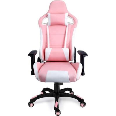 China Other Popular Southeast Asia Leather Make Korean Gaming Chair Pink Computer Chair High Density Sponge Cushion 360 Degree for sale