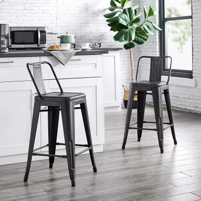 China Other Bar Stool Restaurant Chairs Counter Umpire Chair Stackable Height Gray Metal Bar Stools for sale