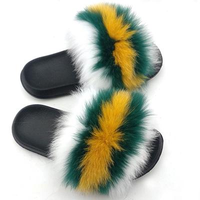 China Fashion Trend Factory Kids Fur Slides And Purses Fur Slipper Fur Slips Kids for sale