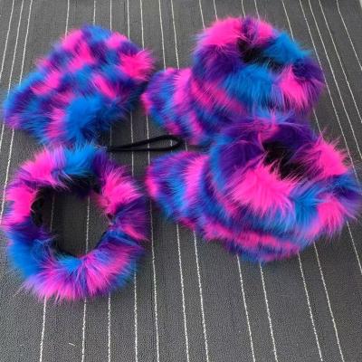 China 2020 Fur Slippers Children Anti-slippery Fur Slippers Popular Fur Boots for sale