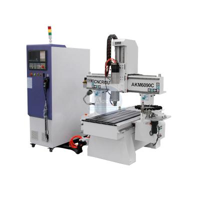 China ACCTEK Manufacture small 6090 ATC cnc wood machine with carousel disc tool changer cnc router for tapping for sale