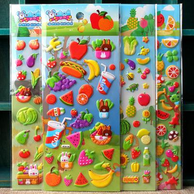 China Supply Waterproof Running Cartoon Decorative Labels Waterproof Cute Fruit PVC Stickers Fun DIY Stickers Kids Stickers Set For Kids for sale