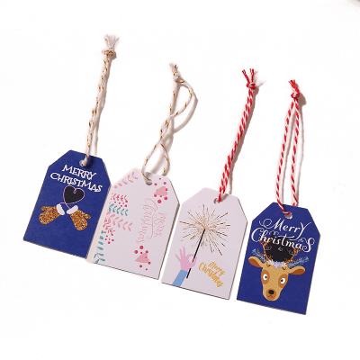 China Waterproof Hanging Style Cute Shape Hanging Christmas Decoration Label Ornament Logo Batch Customized Cute Custom Cards for sale