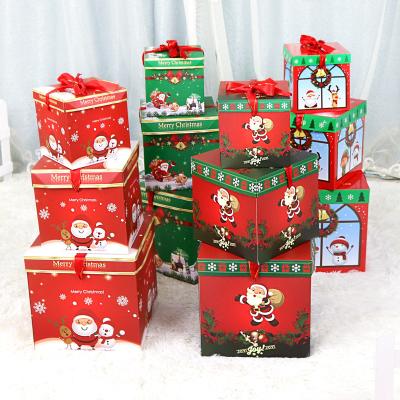 China Biodegradable Spot Supply Santa Claus Gift Box Paper Box Shipping Take Away Container Paper Food Box for sale