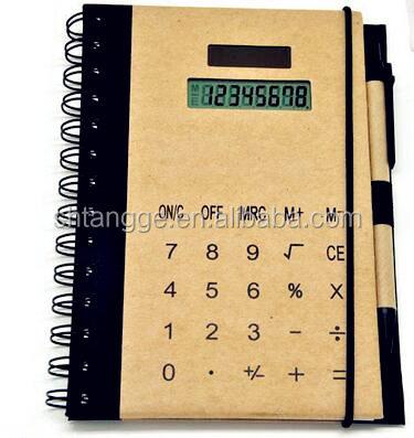 China Printed Spiral Wrapping Paper Journal Calculator Solar Notebook for sale