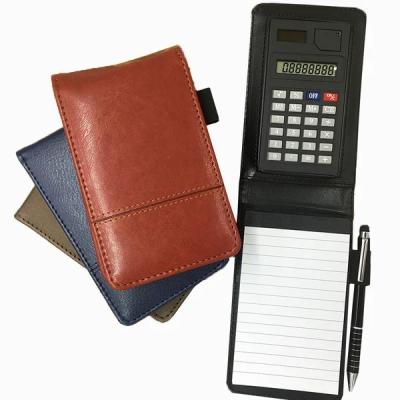 China Custom Printed Notepad with Calculator and Pen Holder for sale