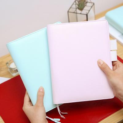 China Hardcover Zippered Diary Cover Embossed Leather Binder A5 Loose Leaf Notebook for sale