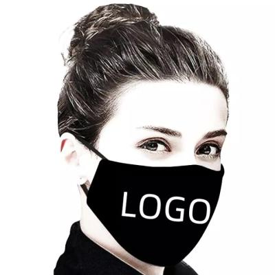 China Fashionable Customized Washable Custom Cotton Face Cloth Reusable 3 Layer Cloth Masks With Logo for sale