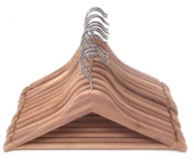 China Wooden Suit Jack Hangers Cedar Coat Hangers Viable Wide Shoulder for sale