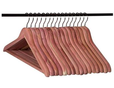 China Wooden Suit Jack Hangers Cedar Coat Hangers Viable Wide Shoulder for sale