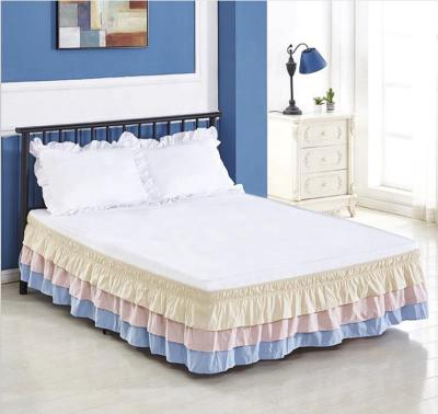 China Sleep-Nest Home Hotel Quality Split Multi Corner Ruffle Bed Skirt 22 Inch Drop Length Easy Fit for sale