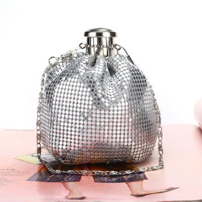 China 2022 Pure Handmade Aluminum Mini Evening Clutch Bag Dinner Coin Bottle Shaped Purse for sale