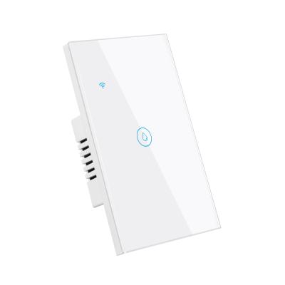 China Us Standard AC 90v-240v Glass Screen Touch No Neutral Home Smart Wifi Switch 162 for sale