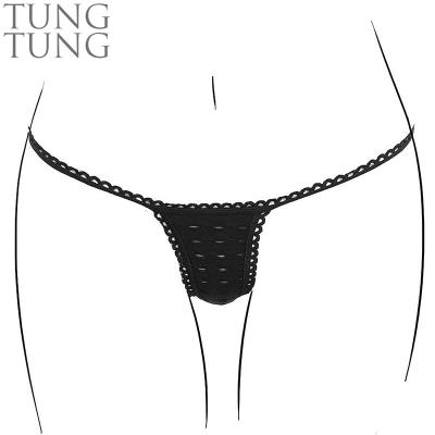 China Breathable Taiwan-made sexy hollow out women's G-string quality seamless panties for sale