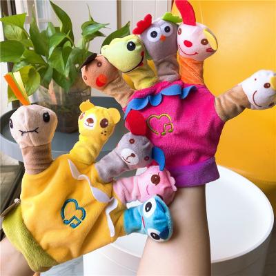 China Fasion OEM Factory Full Hands Plush Baby Hand Finger Puppet Educational Story Toys Newborn Soft Toys Finger Animals for sale