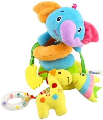 China Toy Activity Spiral Plush Elephant Cute Stuffed Hanging Toy for sale