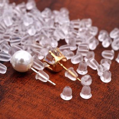 China Diy Jewelry Nuts Ball Silicone Plastic Rubber Earring Backs Plug Earplugs For Jewelry Accessories Making for sale