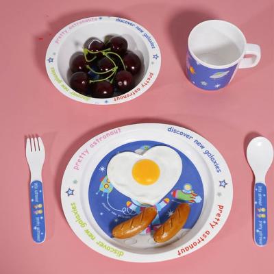 China Sustainable Children's Dinner Set Custom Printing Melamine Dinnerware for sale