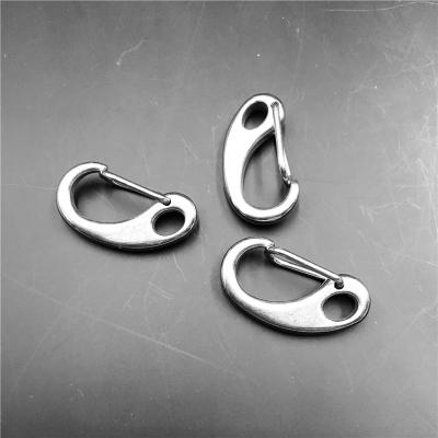 China Heavy Industry 304/316 Stainless Steel Egg Shape Spring Snap Hook Quick Link Carabiner for sale