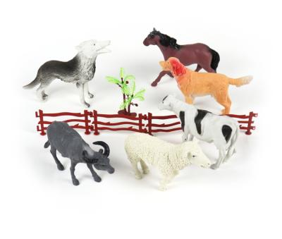 China Playing indoor toys first education farmer setChildren set play animal modeling house toys DIY farm. for sale