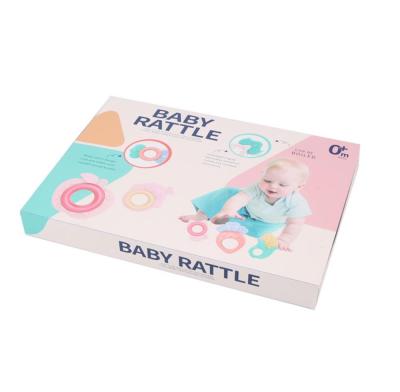 China Soft Colorful Toy Baby Hand Bell Gift Box for sale